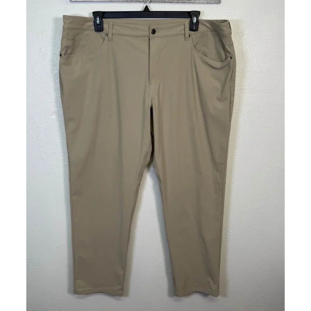 Lululemon Pants Men 44x31 Brown ABC Classic Fit Warpstreme 5 Pocket Performance